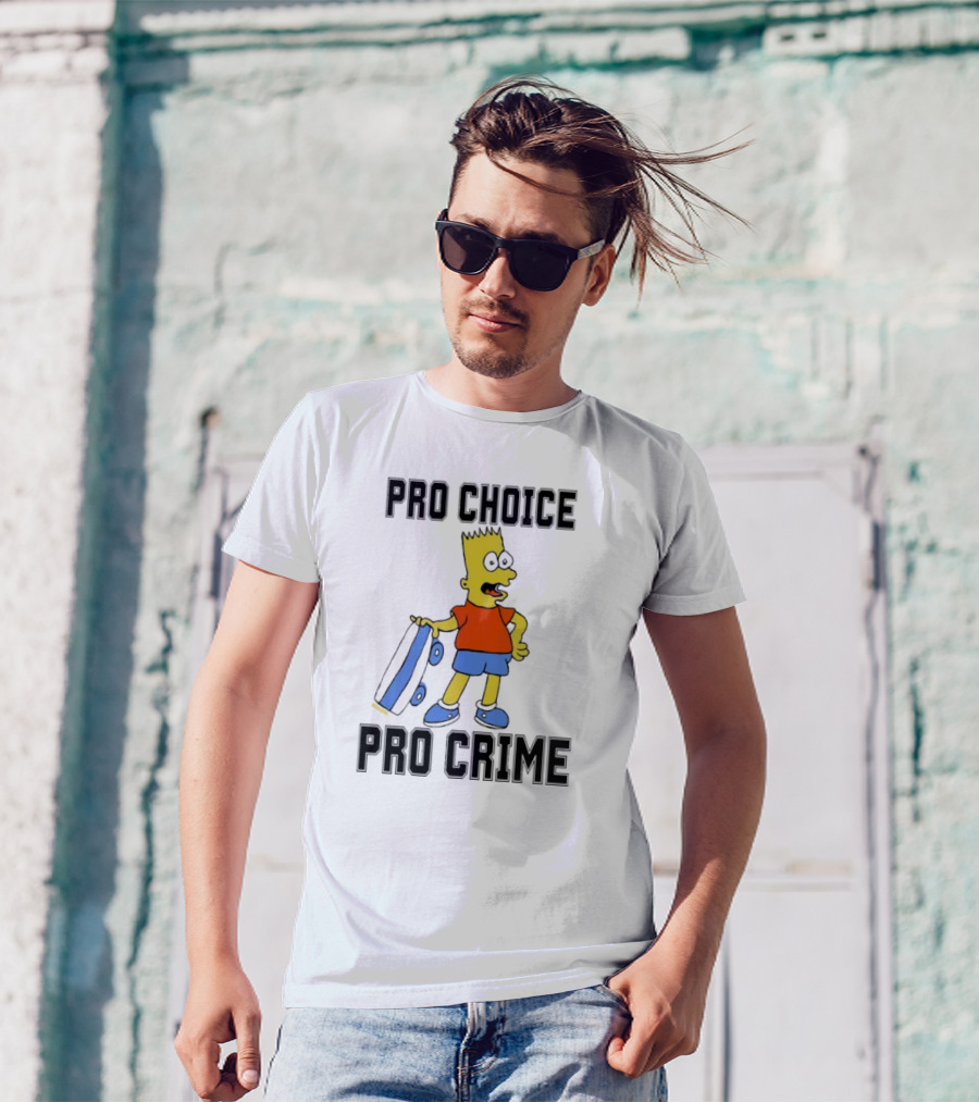 Pro Choice Pro Crime Bart With Detachable Eyes T-Shirt