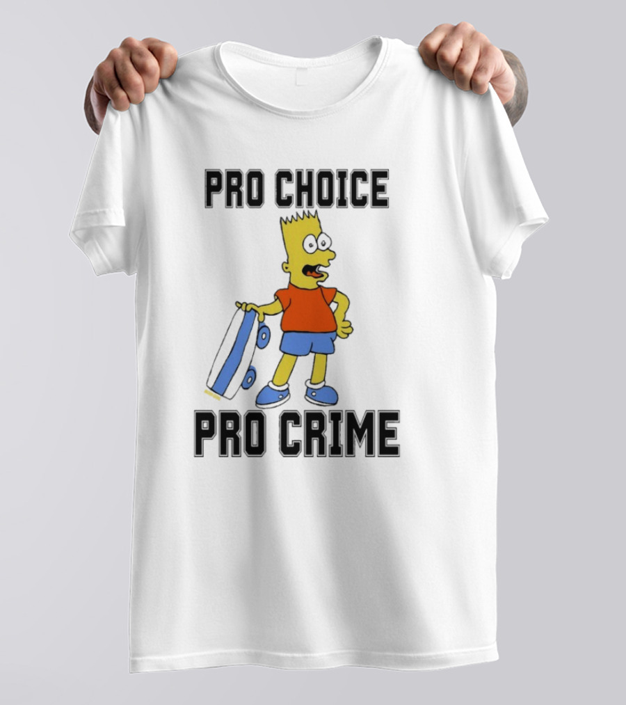 Pro Choice Pro Crime Bart With Detachable Eyes T-Shirt