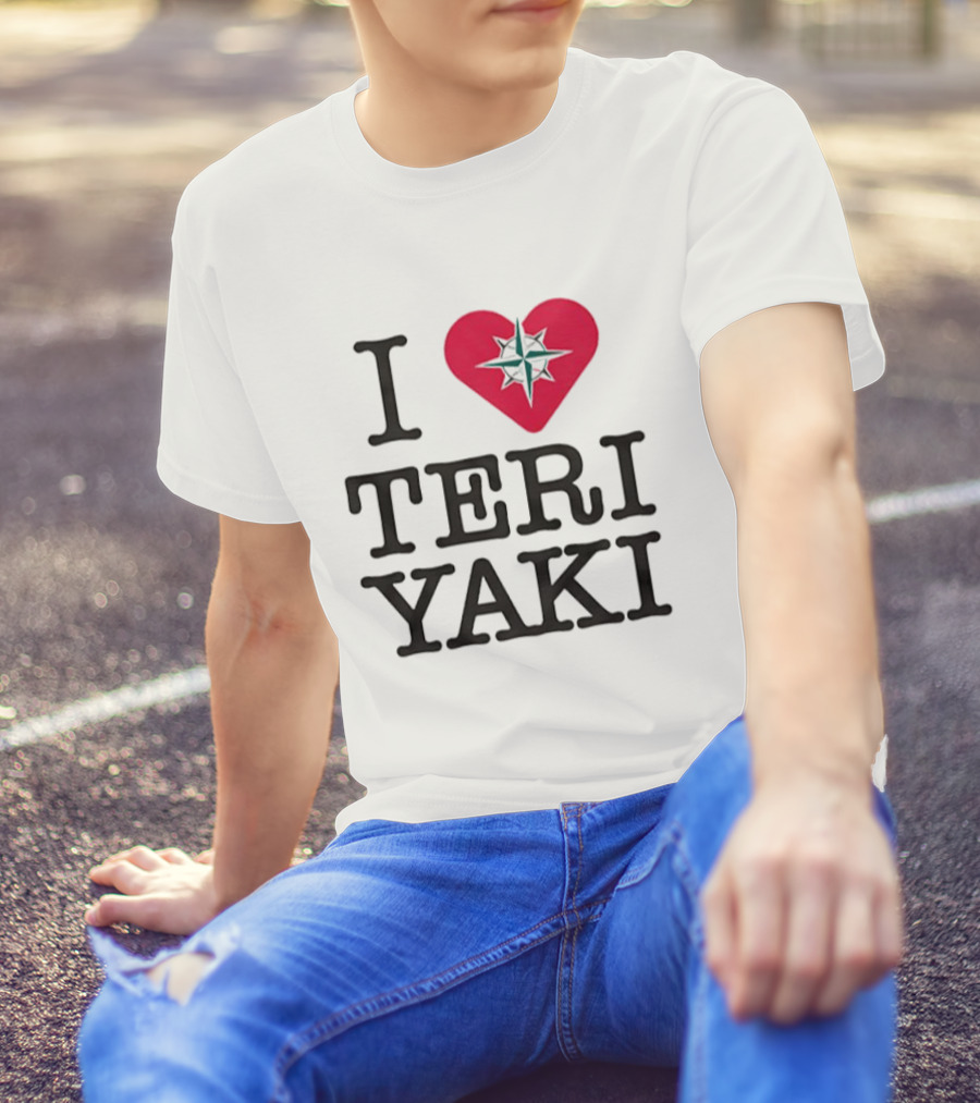 Seattle Mariners I Love Teriyaki Heart Mariners Symbol T-Shirt