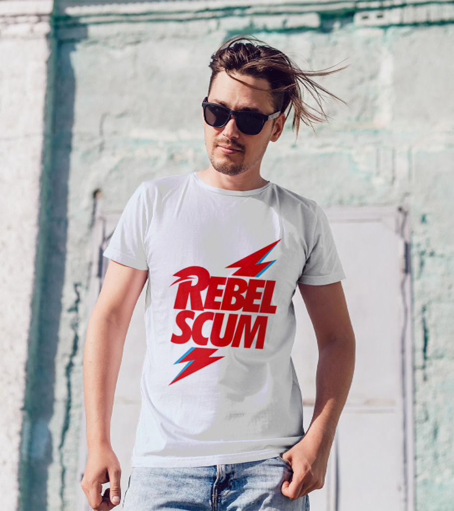 Rebel Scum Red Bold Lightning Letters T-Shirt