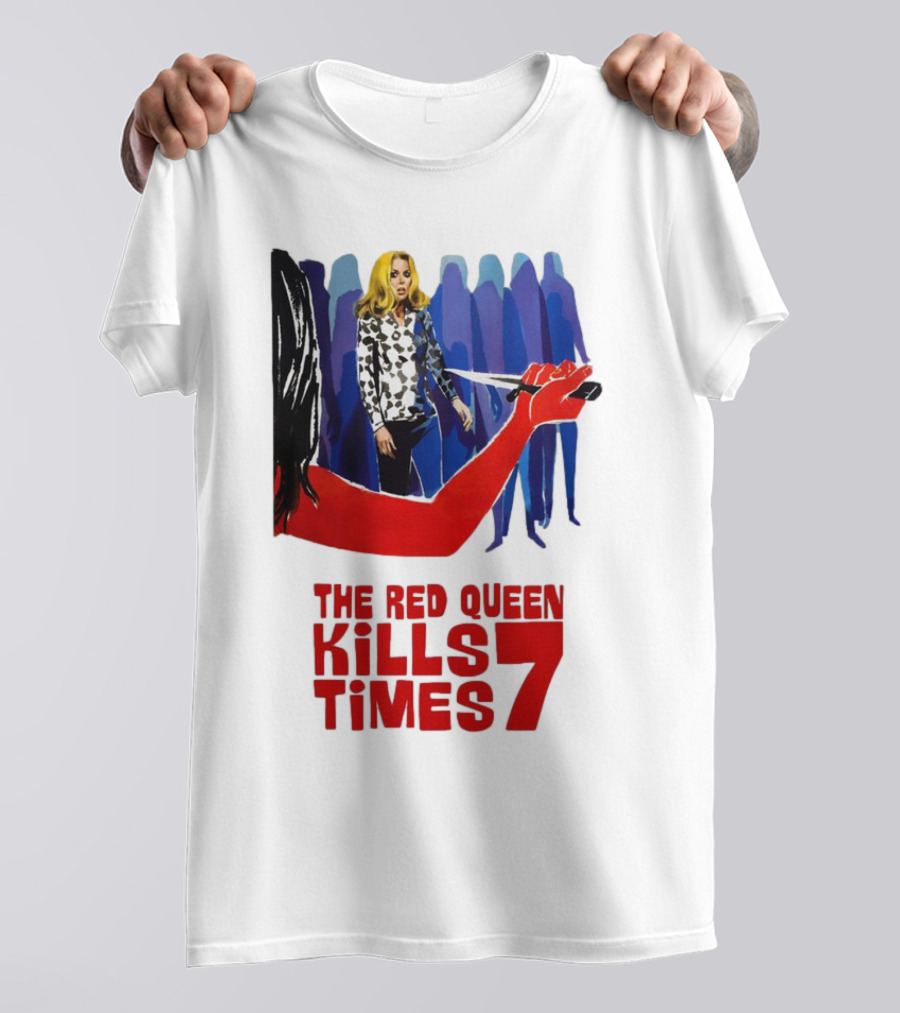 The Red Queen Kills Seven Times Red Arm Woman And Figures T-Shirt