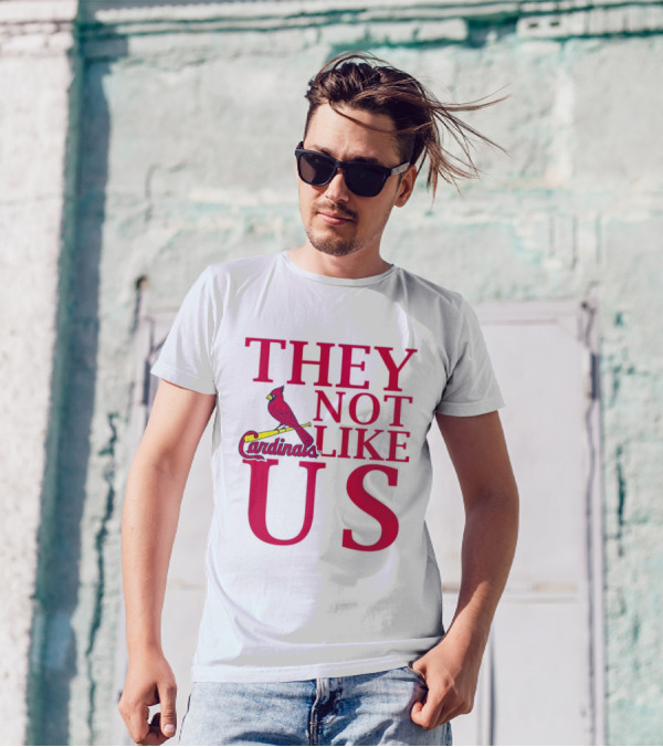 St. Louis Cardinals They Not Like Us Bird On Bat T-Shirt