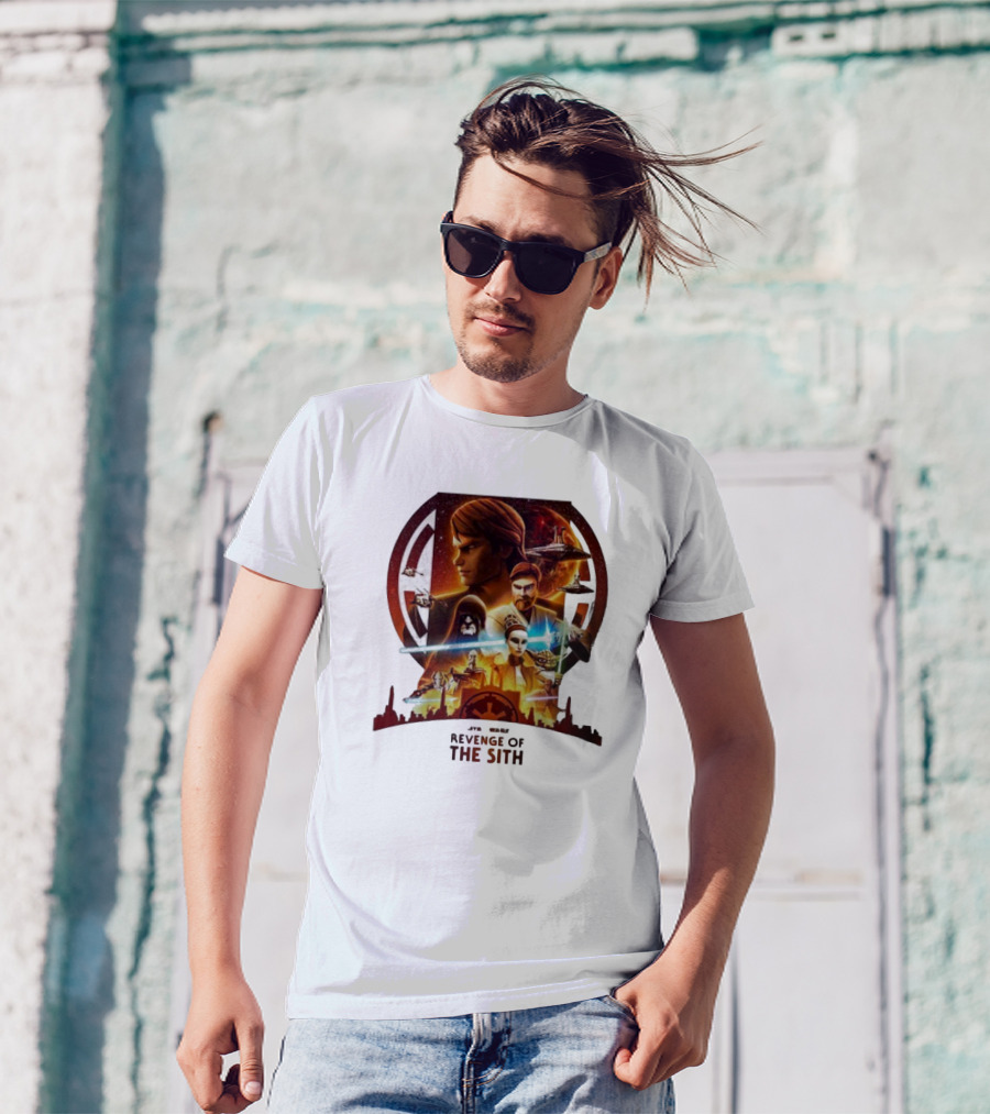 Star Wars Episode III Revenge Of The Sith 20th Anniversary Cover By Jason Benullo T-Shirt