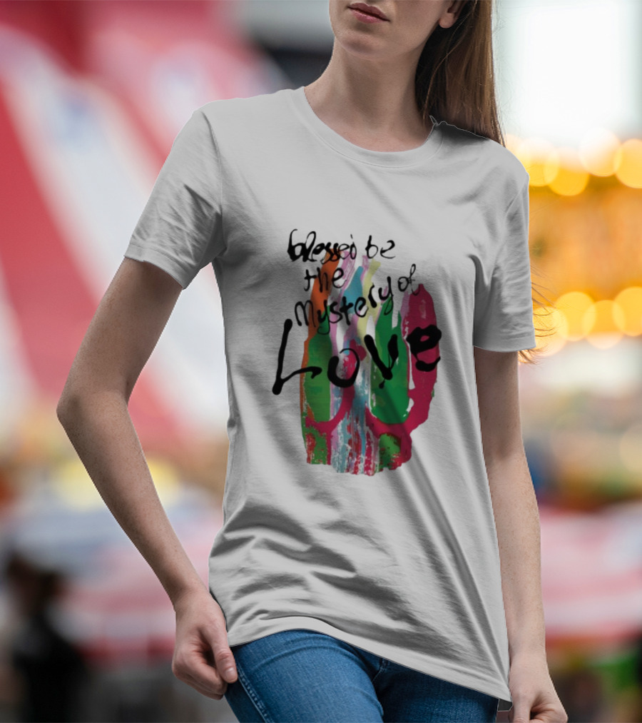 Sufjan Stevens Blessed Be The Mystery Of Love Colorful Brushstroke Typography T-Shirt