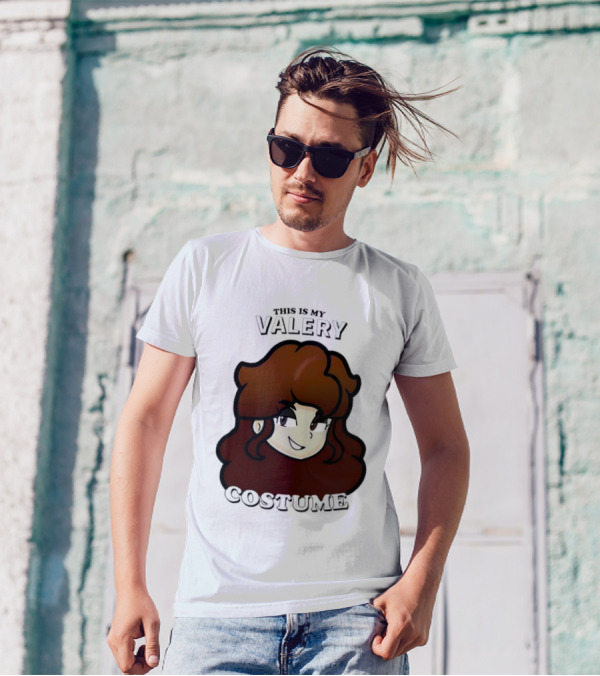 This Is My Valery Costume Cartoon Character Face T-Shirt