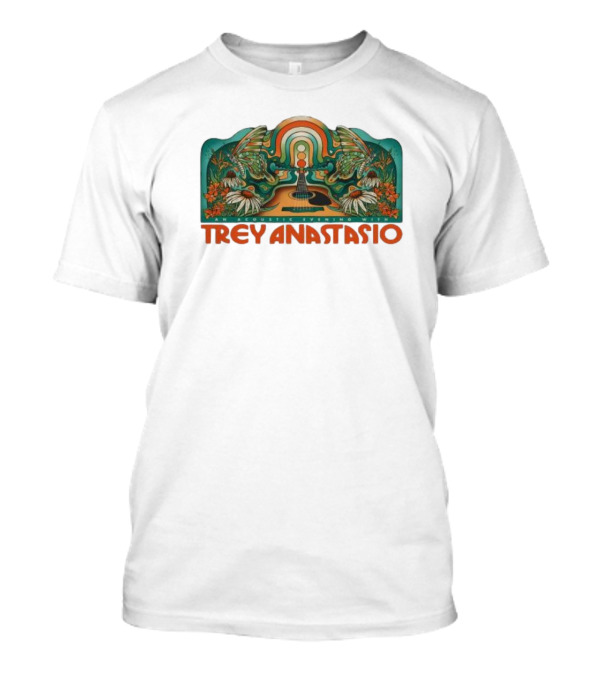 Trey Anastasio Acoustic Evening 2025 Rainbow Butterfly Guitar Floral Art T-Shirt
