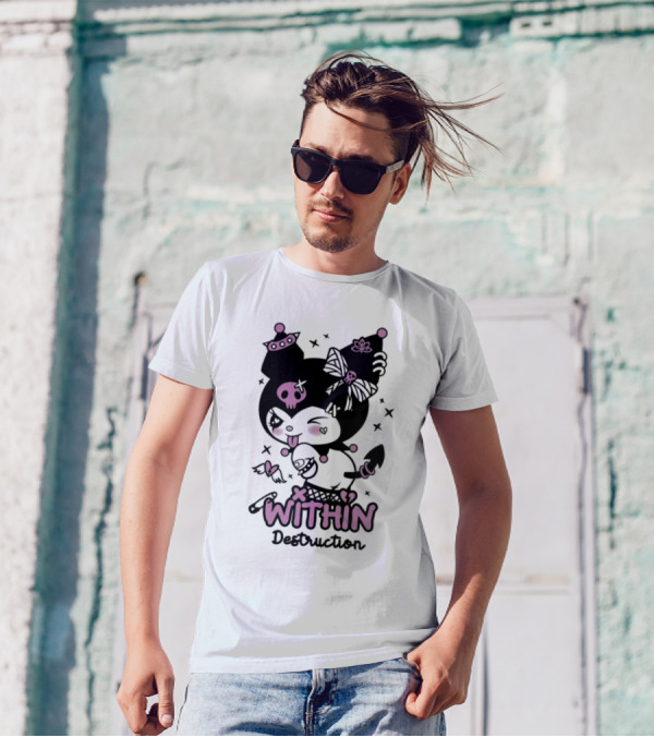 Within Destruction Devil Kitty Kuromi Skull And Bow Elements T-Shirt