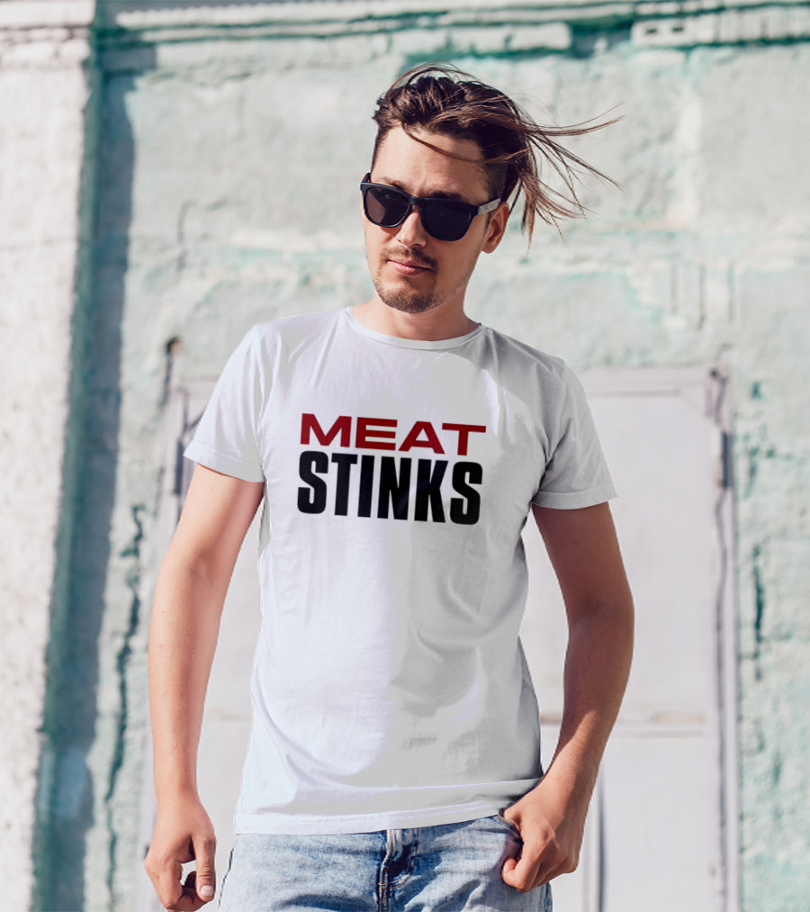 The Conners Darlene Conner Meat Stinks Bold Red Lettering T-Shirt