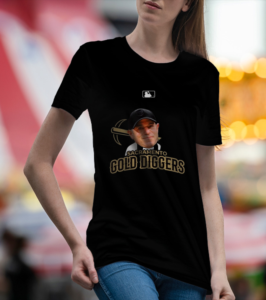 Sacramento Gold Diggers John Fisher MiLB Primary Alternate Baseball T-Shirt