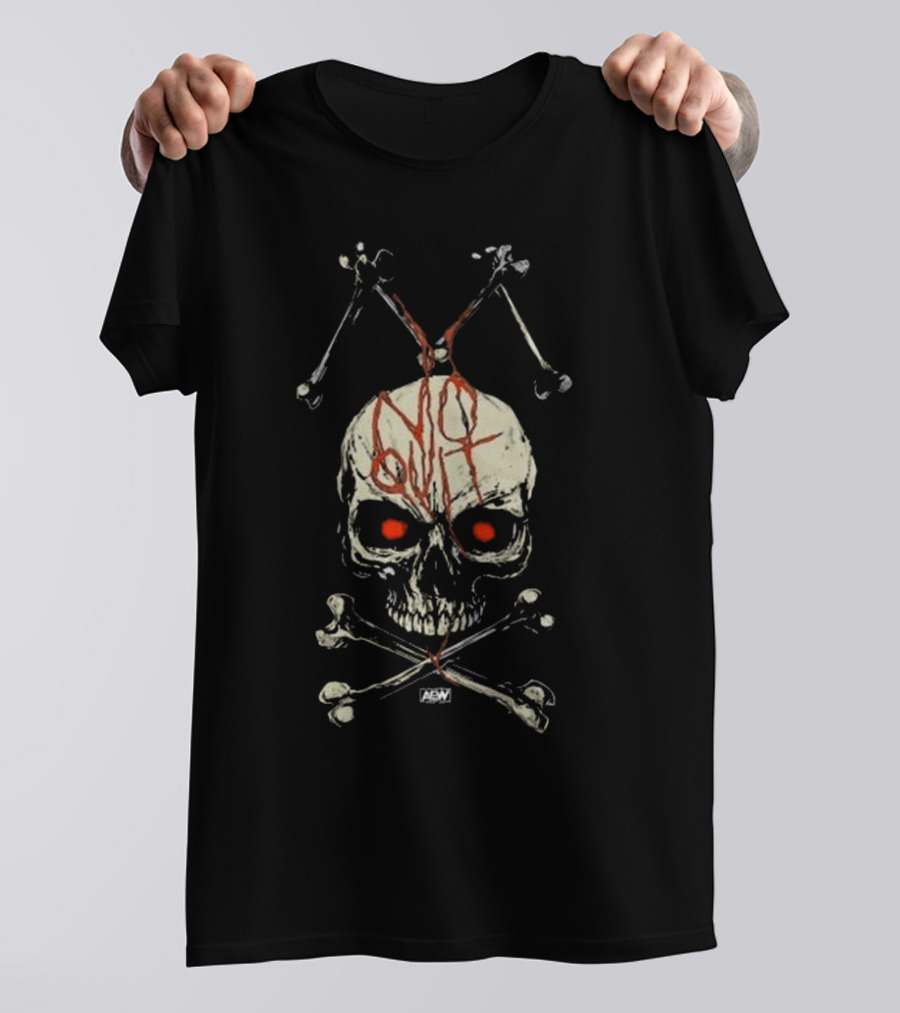 Jon Moxley No Quit Skull And Crossbones Red Eyes T-Shirt