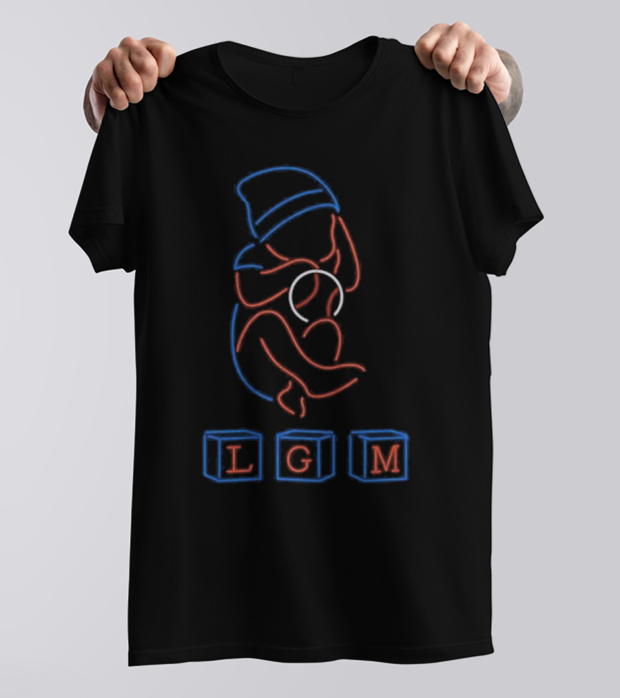 LGM Baby Fan New York Mets Blocks And Baby Outline Art T-Shirt