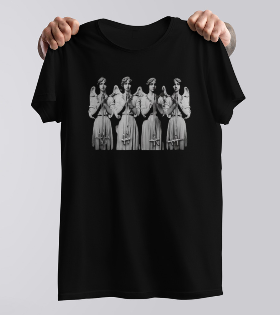 Lil Baby Wham Who Decides War Four Angels With Crosses T-Shirt