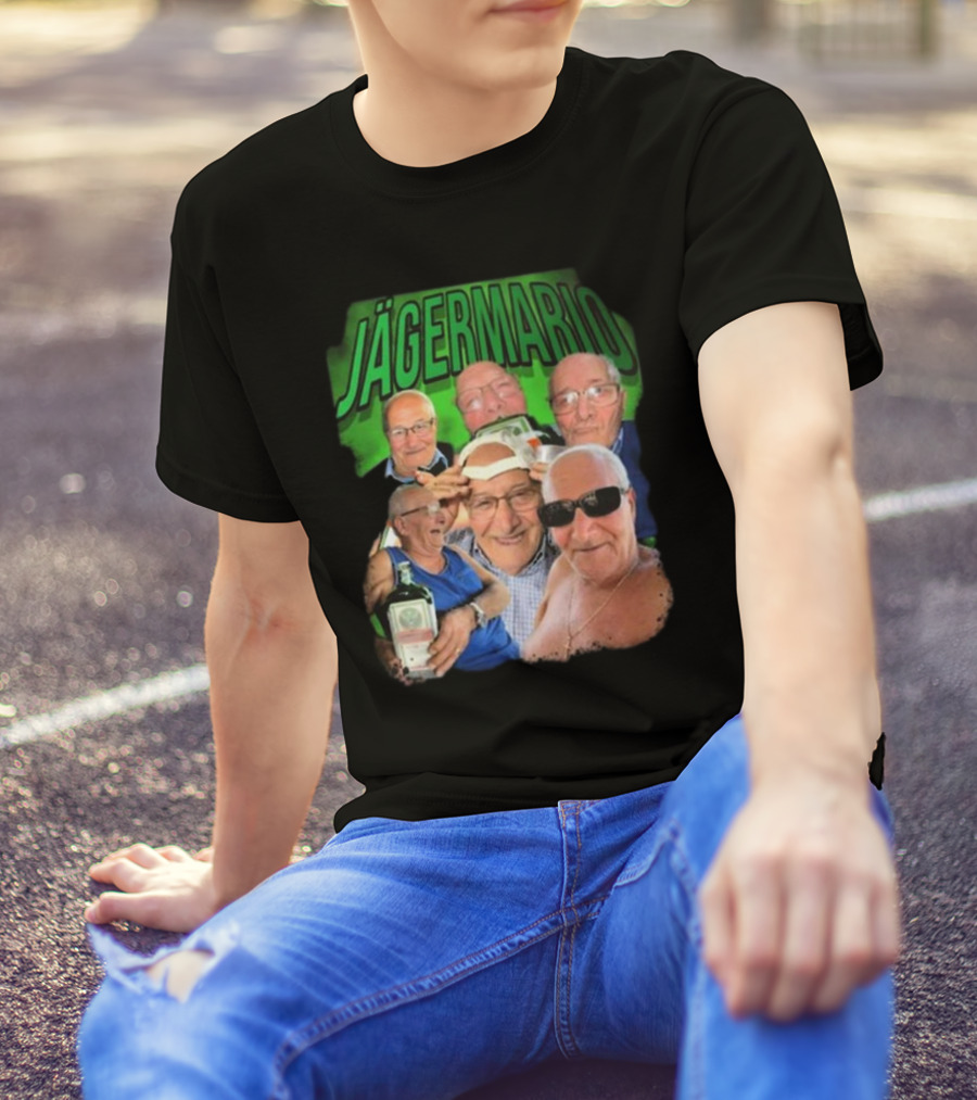 Marioscerra5 Jägermario Sigma Funny Multiphoto Collage T-Shirt