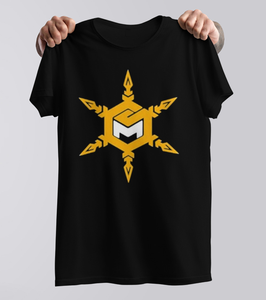 Mike Sainristil M Yellow Snowflake Emblem T-Shirt