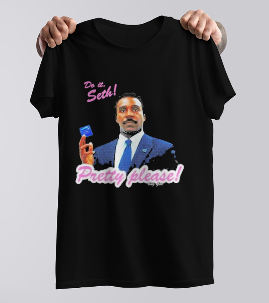 Do It Seth Pretty Please! Milchick Holding Blue Card T-Shirt
