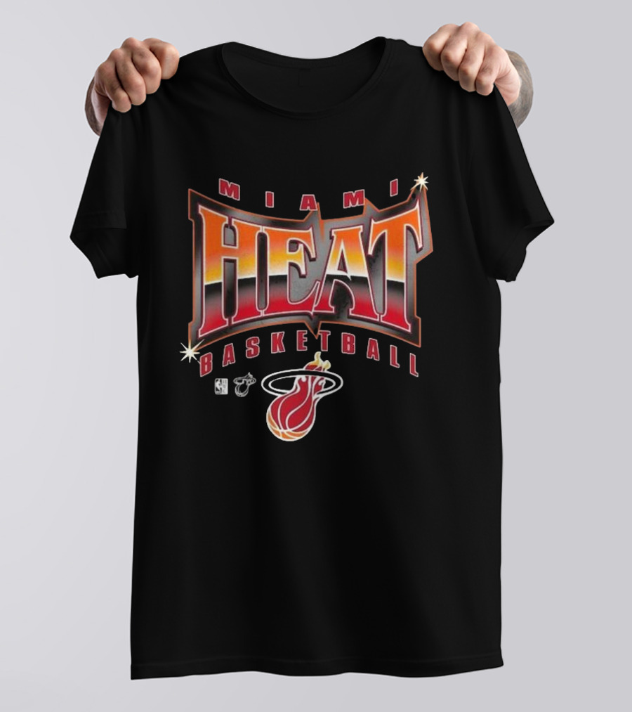 Miami Heat Basketball Worldwide Glow Up NBA Icons T-Shirt