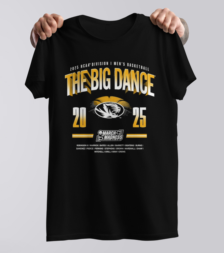 2025 NCAA Division 1 Men's Basketball The Big Dance Mizzou March Madness T-Shirt