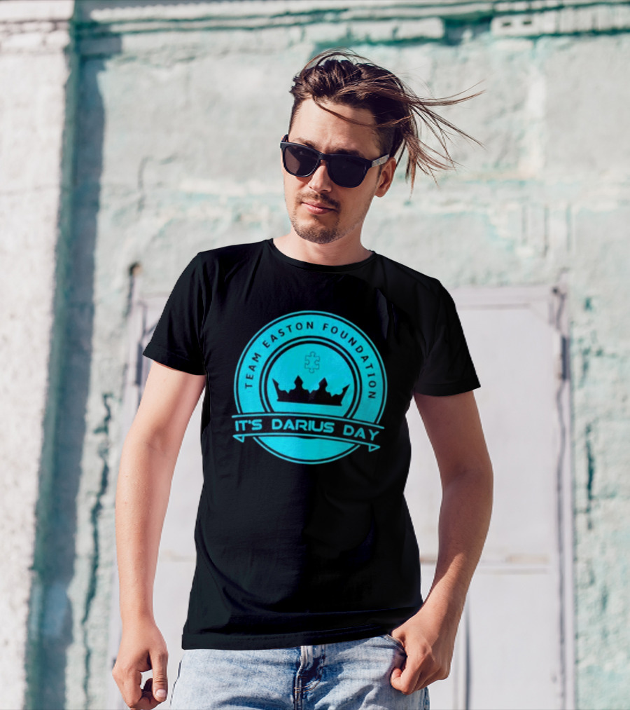 Team Easton Foundation It's Darius Day Autism Puzzle Crown T-Shirt
