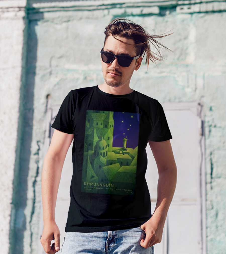 Khruangbin Moody Amphitheater Austin April 22 23 2025 Murugi Kim Artwork T-Shirt