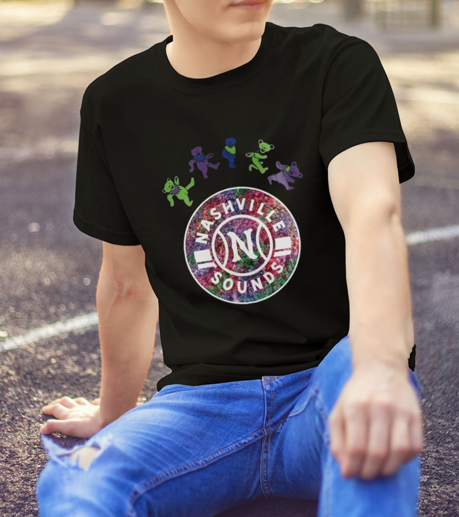 Nashville Sounds Grateful Dead Dancing Bears Baseball 2025 T-Shirt