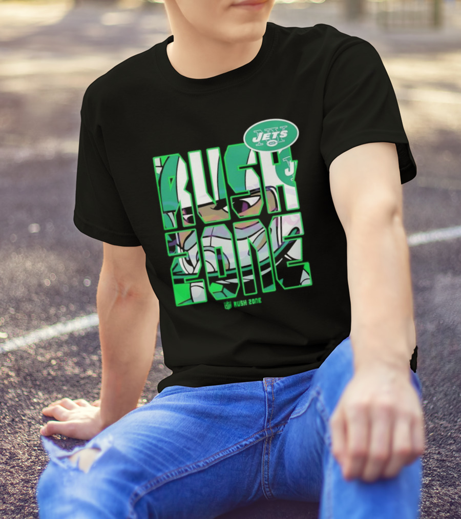 New York Jets NFL Rush Zone Cartoon Football Jets T-Shirt