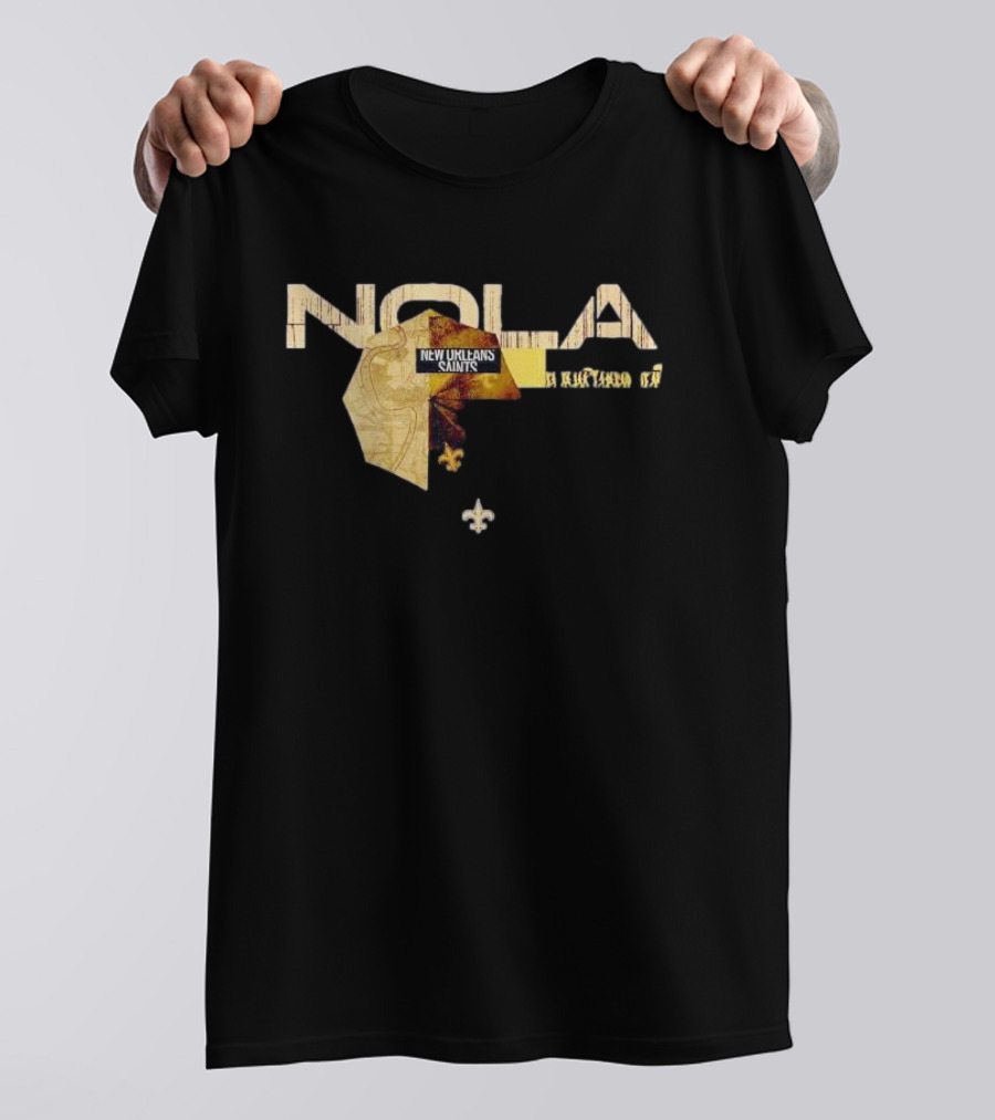 NOLA New Orleans Saints 2025 NFL Draft Cluster Fleur-de-Lis T-Shirt