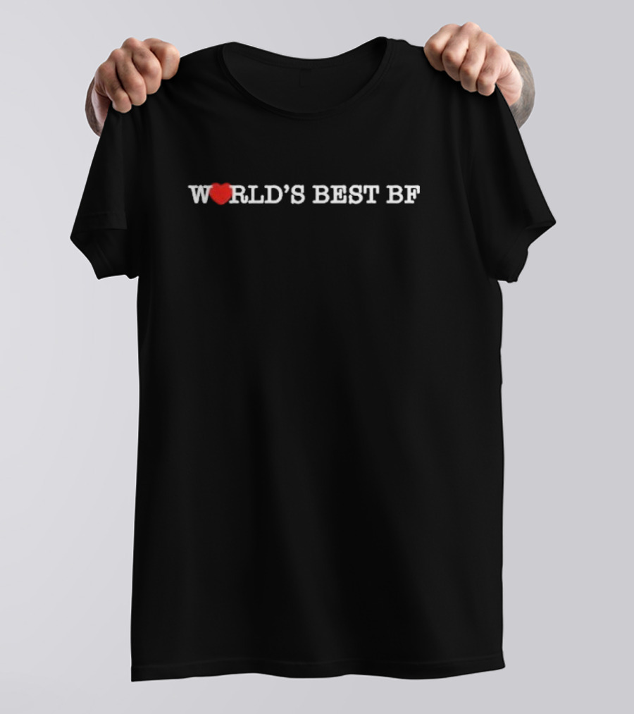 Nick Nayersina World's Best BF With Heart Symbol T-Shirt
