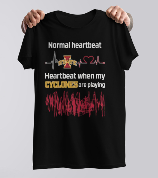 Normal Heartbeat Iowa State Cyclones Heartbeat Playing T-Shirt