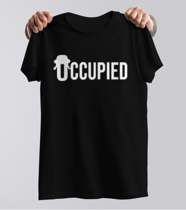 Occupied Firefighter Helmet Design T-Shirt