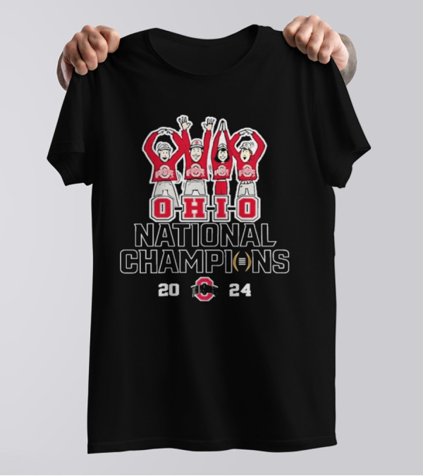 Ohio State 2024 National Champions O-H-I-O Hand Sign T-Shirt