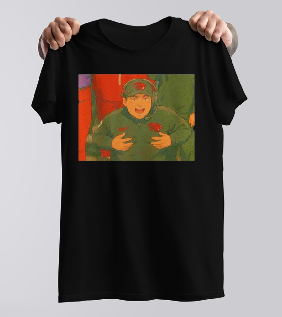 Oregon State Beavers Jonathan Smith Ghibli Anime Style Coaching Moment T-Shirt