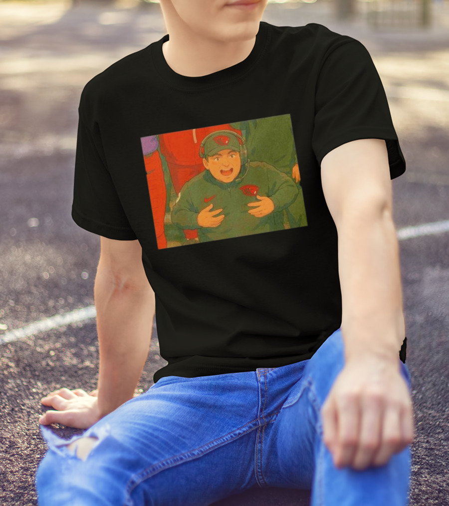 Oregon State Beavers Jonathan Smith Ghibli Anime Style Coaching Moment T-Shirt