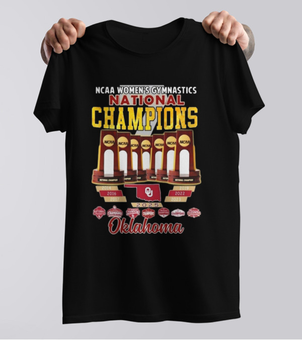 NCAA Women's Gymnastics 2025 Oklahoma National Champions Seven-Time Victor T-Shirt
