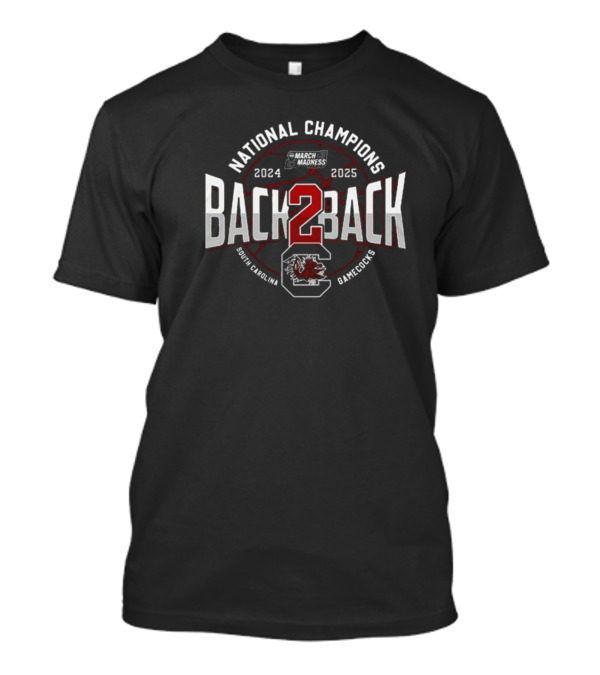 South Carolina Gamecocks National Champions 2024 2025 Back 2 Back T-Shirt