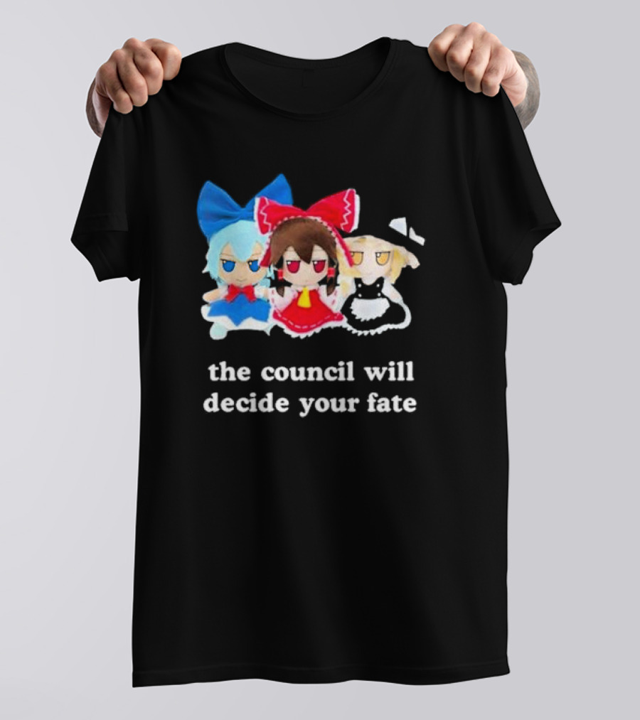 Panzer Chan Cirno Marisa Reimu The Council Will Decide Your Fate T-Shirt