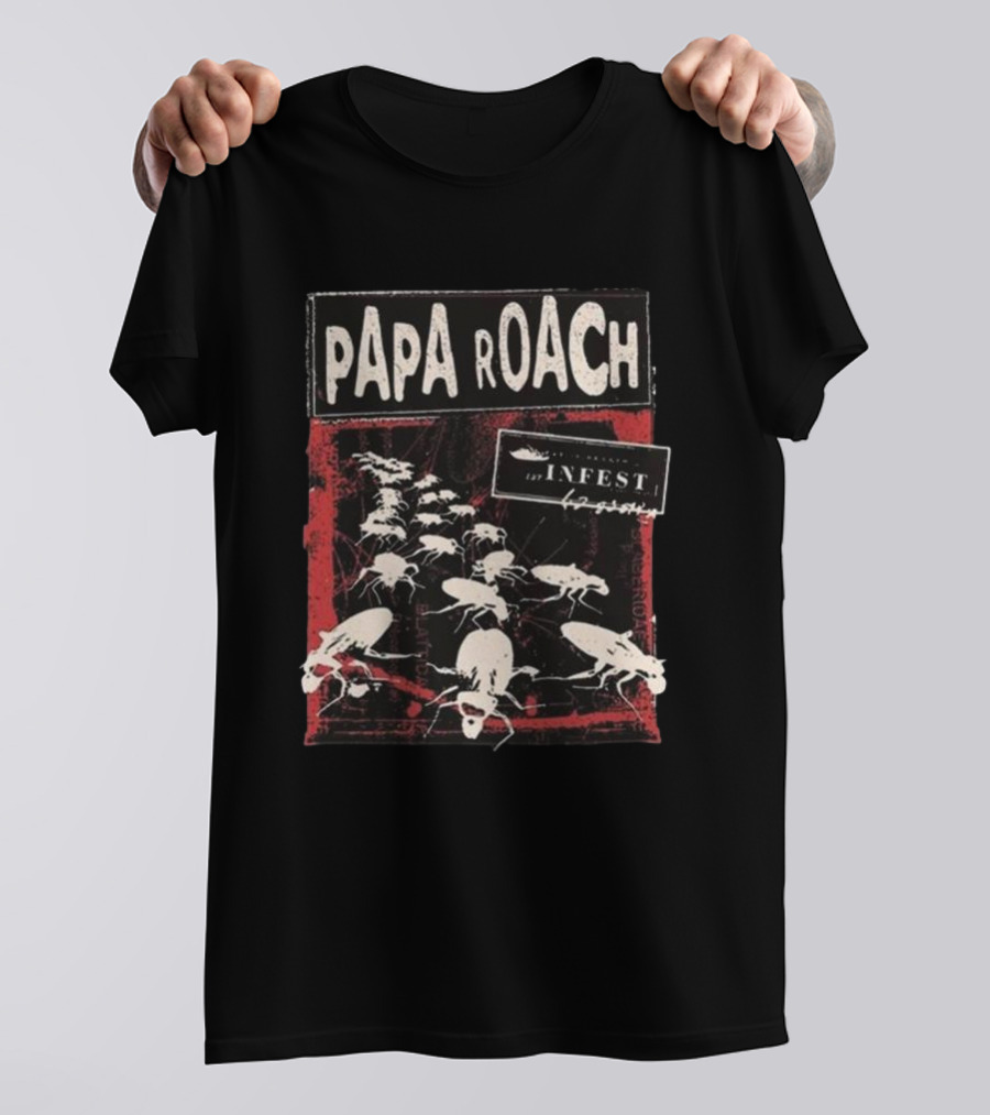 Papa Roach Infest Tour Bugs Theme T-Shirt
