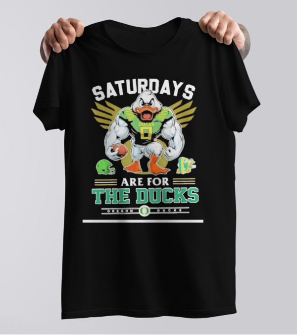 SATURDAYS ARE FOR THE DUCKS Mascot Football Helmets Play T-Shirt