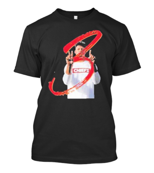 Patrick Mahomes Chiefs Super Bowl LIX Three-Peat Celebration T-Shirt