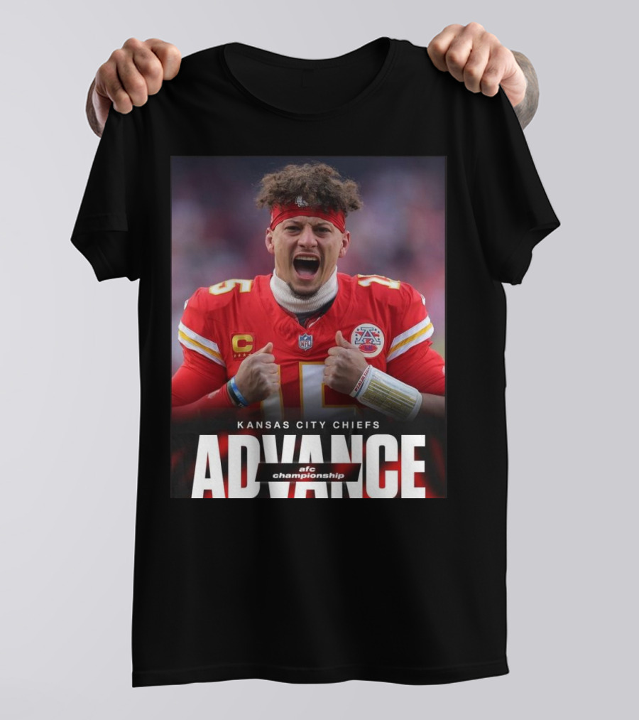 Kansas City Chiefs Advance To AFC Championship With Patrick Mahomes T-Shirt
