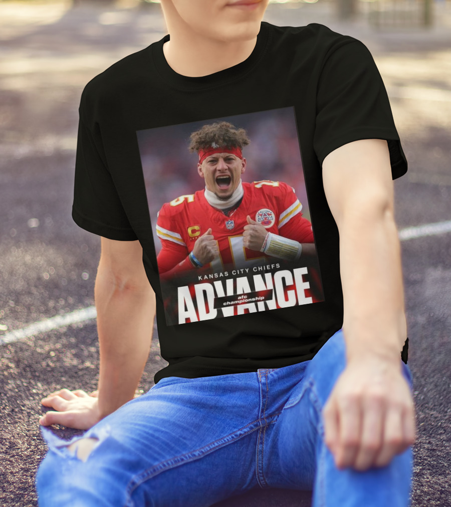 Kansas City Chiefs Advance To AFC Championship With Patrick Mahomes T-Shirt