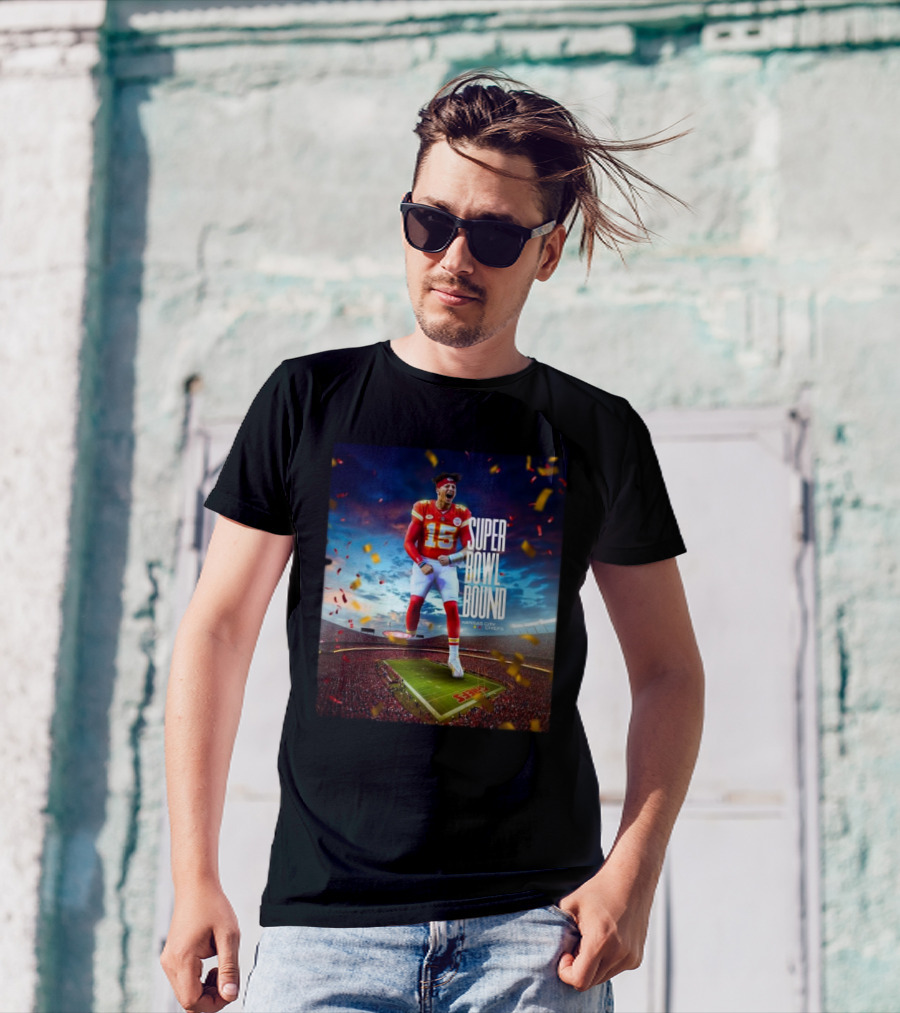 Patrick Mahomes Super Bowl Bound Kansas City Chiefs Stadium Celebration T-Shirt