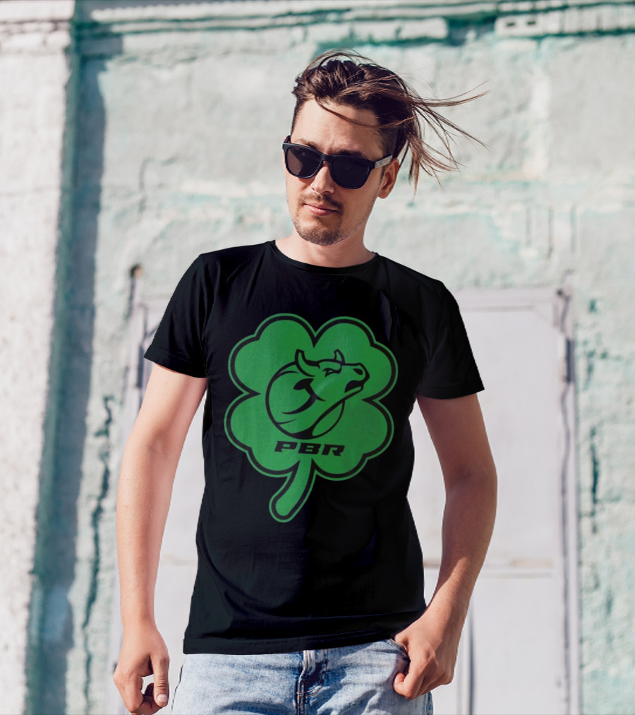 PBR Bull Head Clover Emblem T-Shirt