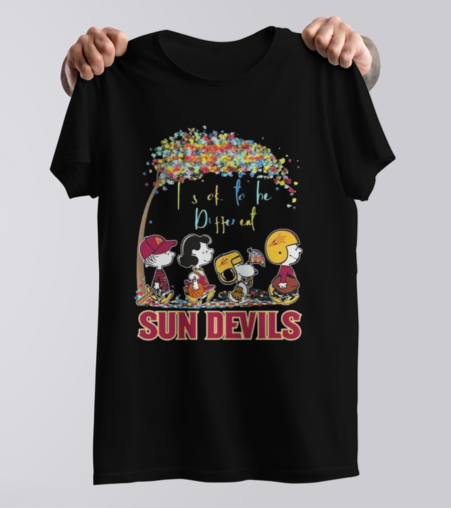 Peanuts It’s Ok To Be Different Arizona State Sun Devils T-Shirt