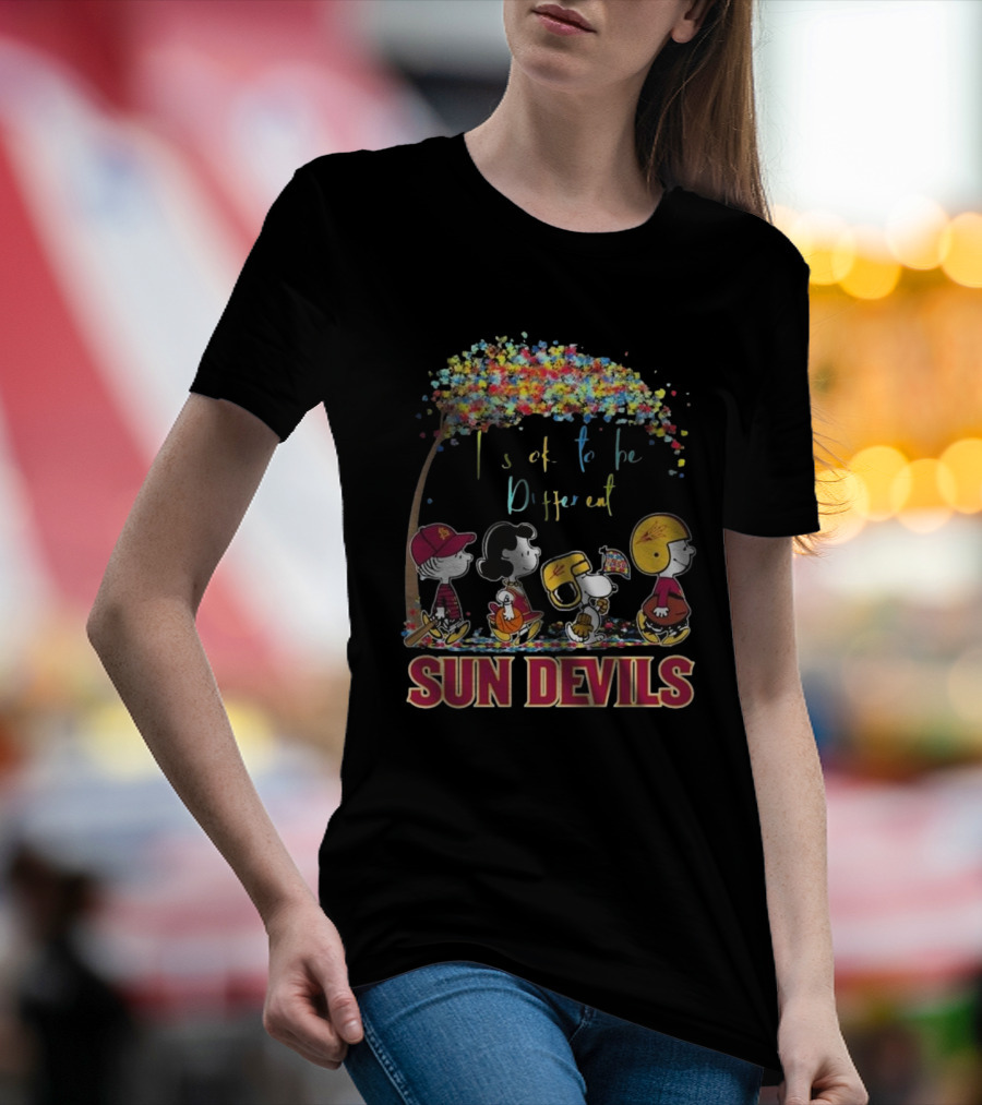 Peanuts It’s Ok To Be Different Arizona State Sun Devils T-Shirt