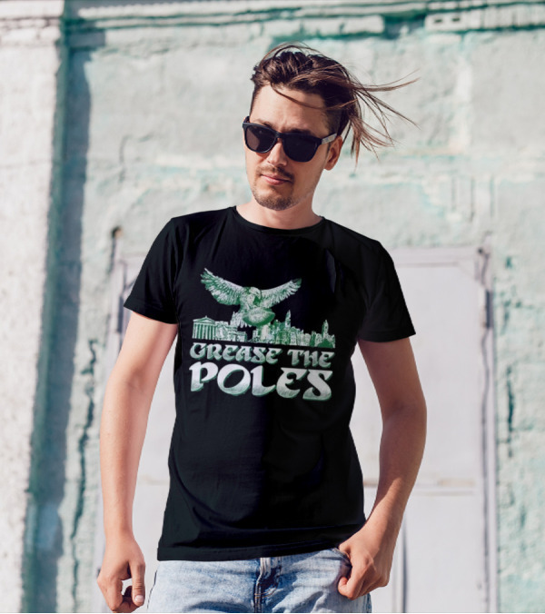 Philadelphia Eagles Grease The Poles Skyline Eagle Football T-Shirt