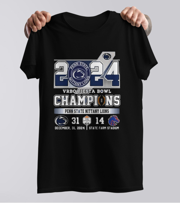 Penn State Nittany Lions 2024 Fiesta Bowl Champions December 31 31-14 T-Shirt