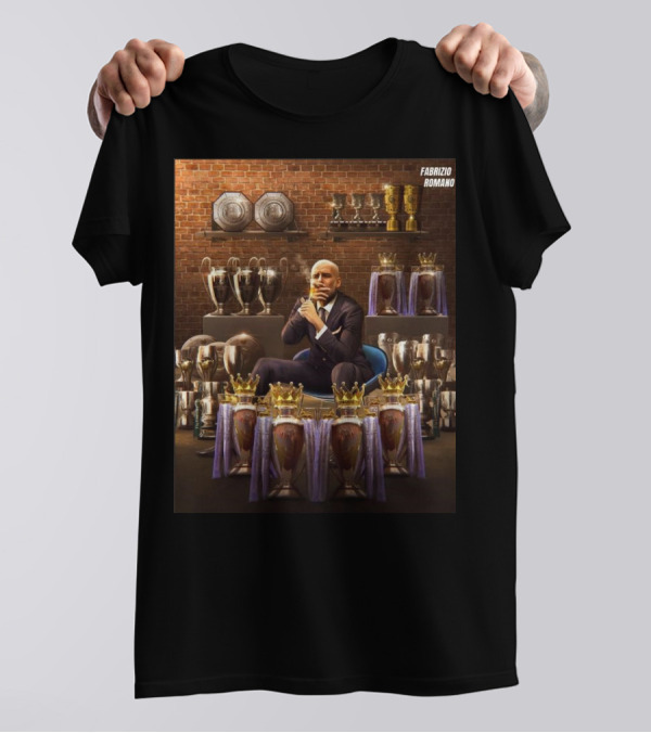 Fabrizio Romano Pep Guardiola Trophy Collection Achievement T-Shirt