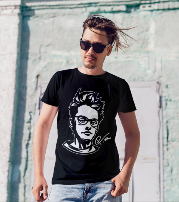 Petteri Mäkiranta Signature Illustration With Glasses And Spiky Hair T-Shirt