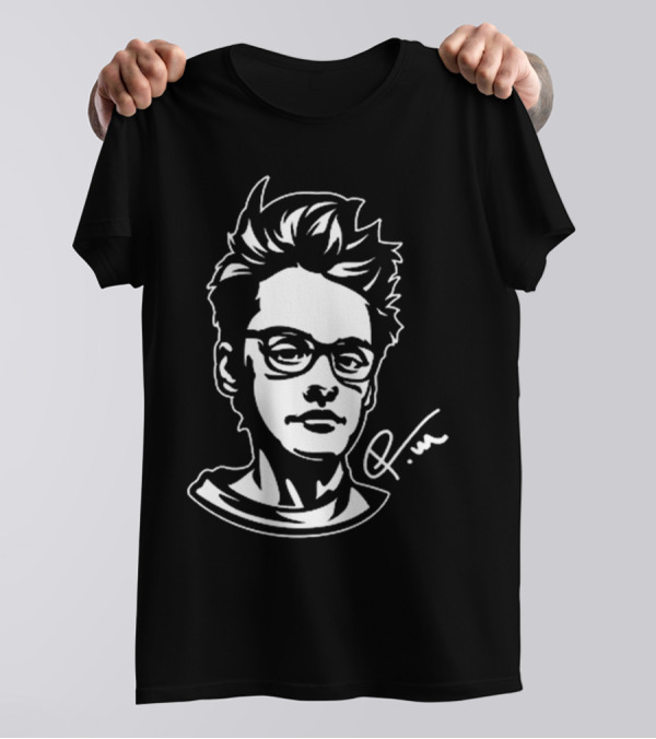 Petteri Mäkiranta Signature Illustration With Glasses And Spiky Hair T-Shirt