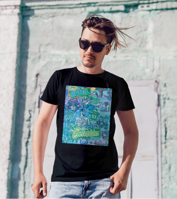 Philadelphia Eagles From Brazil To Bourbon Street Super Bowl LIX Champions Let's Hunt T-Shirt